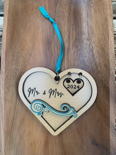 Mr. & Mrs. Wedding Ornament
